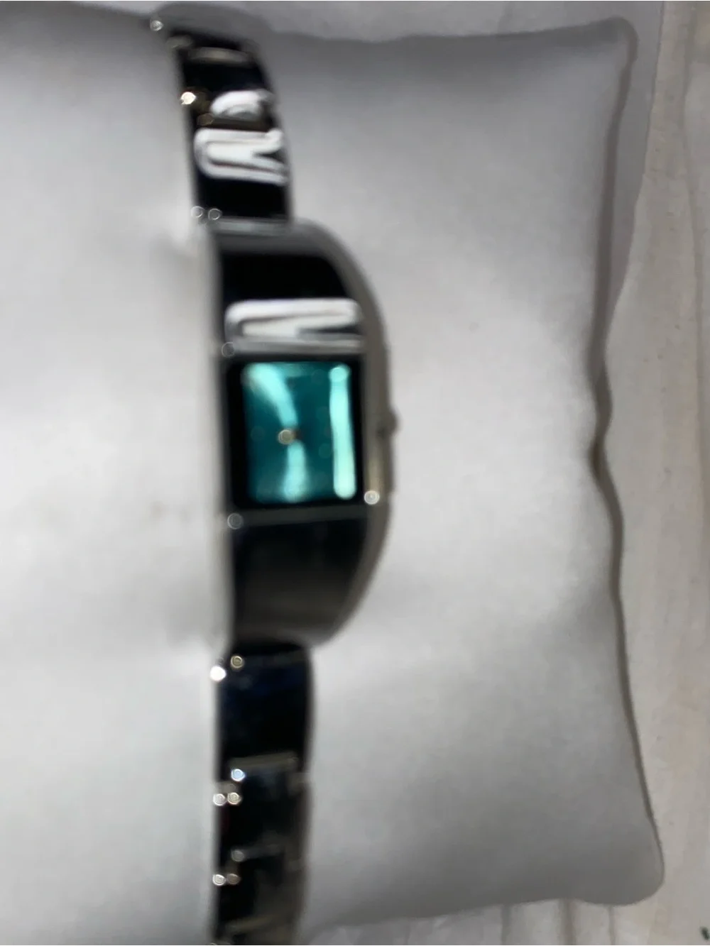 Gucci Silver Stainless Steel Bracelet Watch with Turquoise Dial